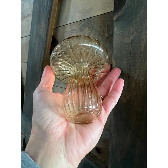 Glass Mushroom Vase for Propagating Plants Boho Hippie Decor Shrooms - Picture 4 of 4